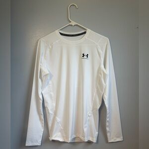 Under Armour White Long-Sleeve Compression Top. Sz L. WHITE. NWT